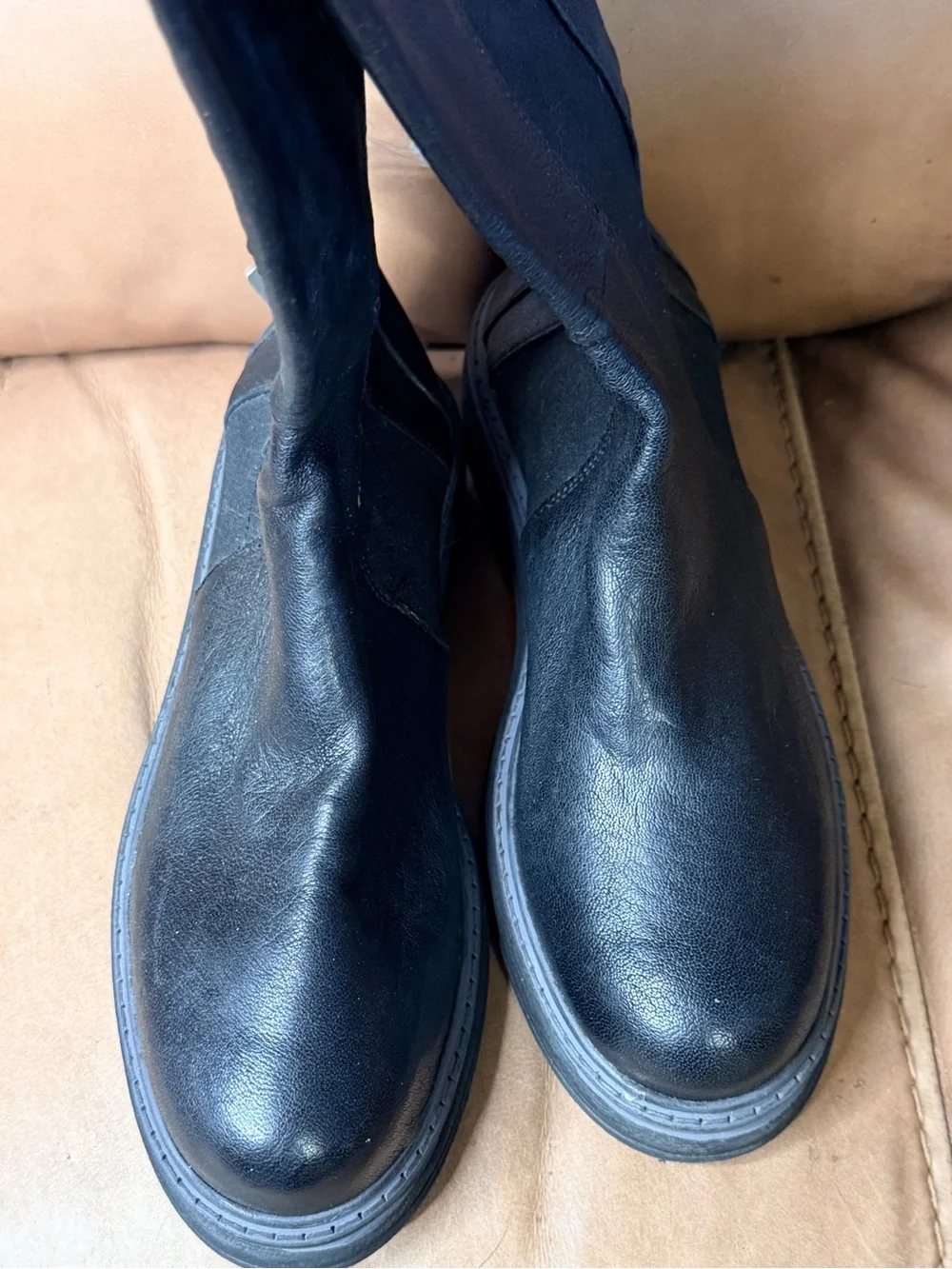 Emanuele Crasto Black Leather Boots nwt